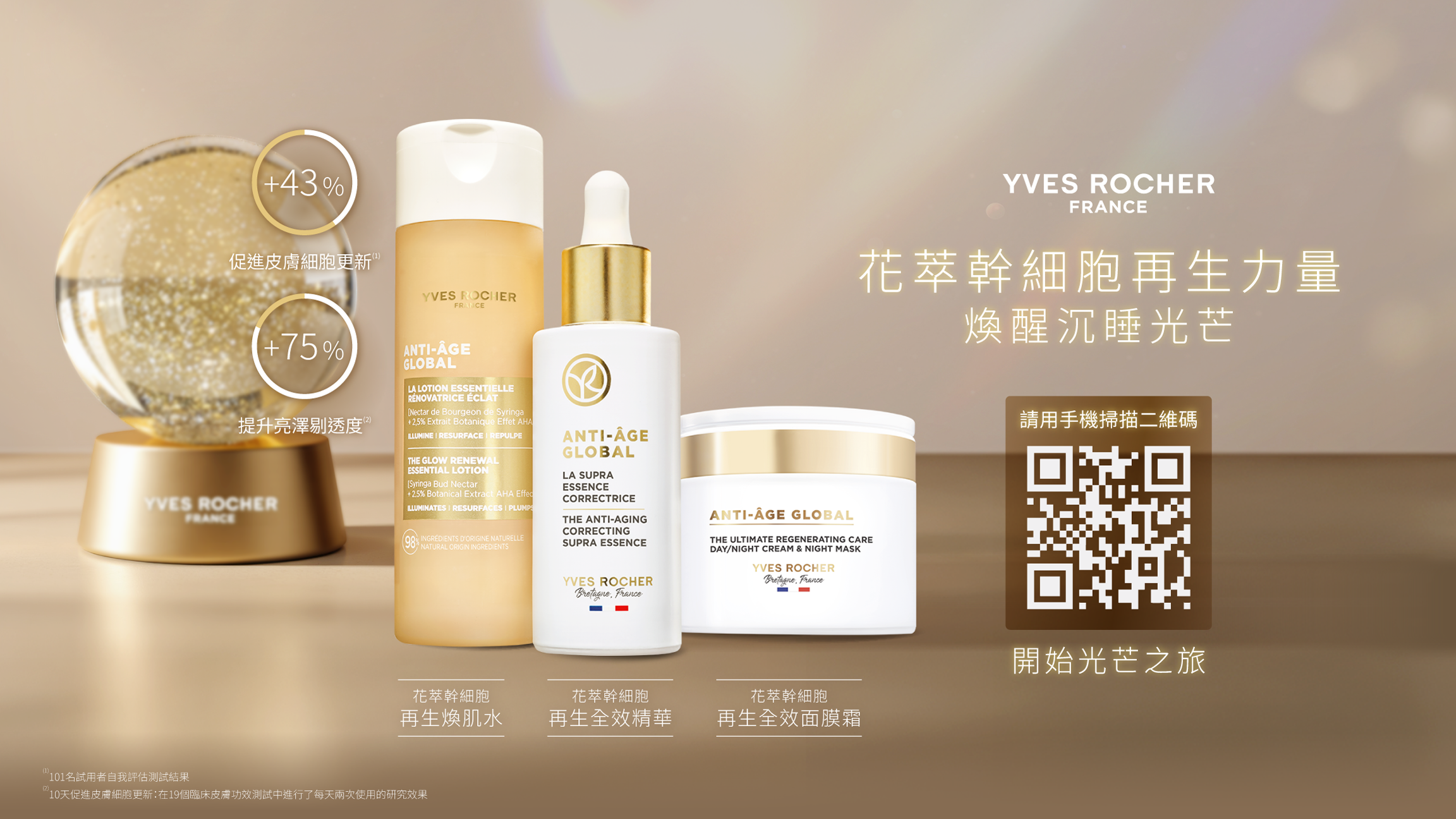 YVES ROCHER 花萃幹細胞再生力量 解鎖光芒體驗